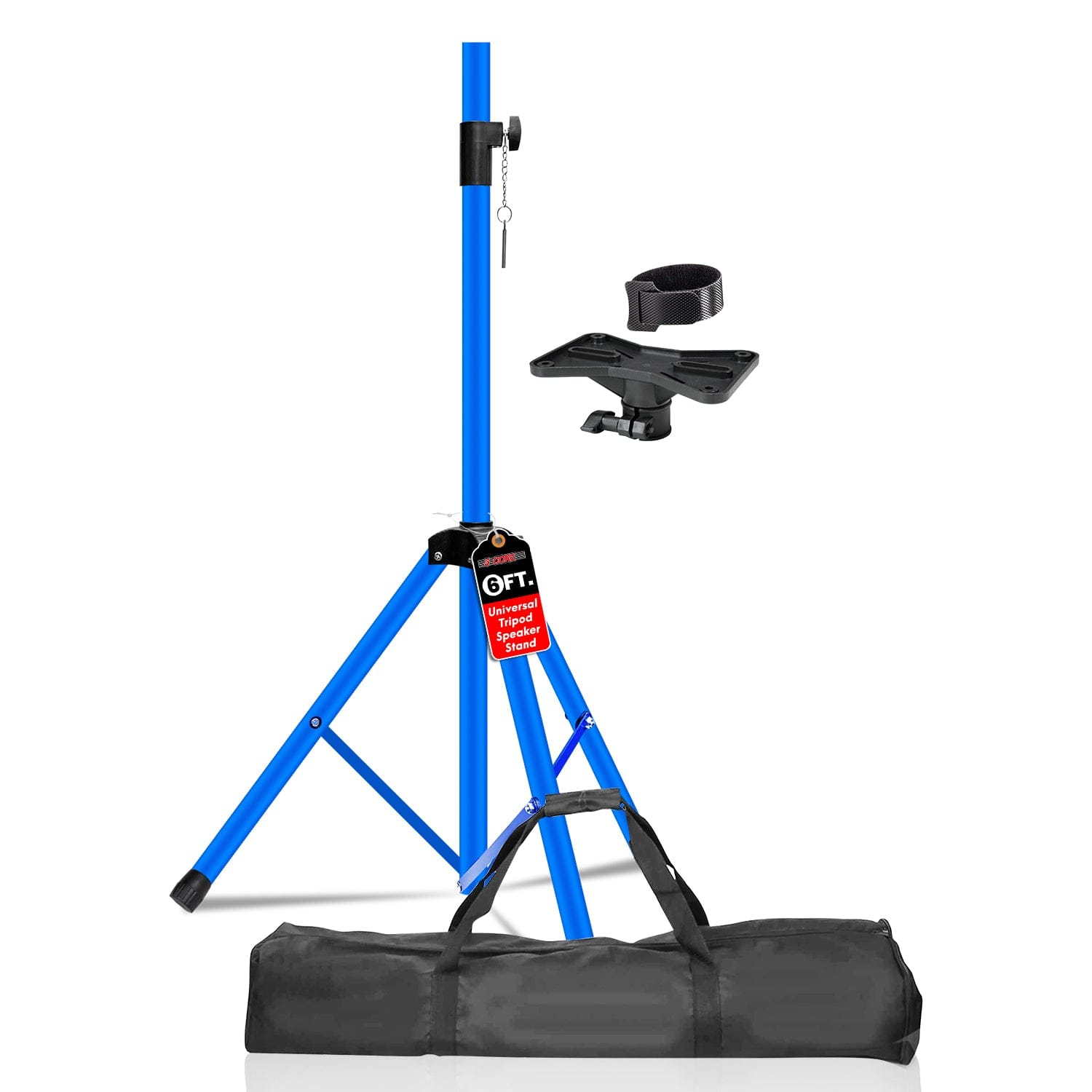 5 CORE - Speaker Stand Height Adjustable Heavy Duty PA DJ Tripod Studio Monitor Stands w 35mm Insert - Sky Blue