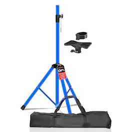 5 CORE - Speaker Stand Height Adjustable Heavy Duty PA DJ Tripod Studio Monitor Stands w 35mm Insert - Sky Blue