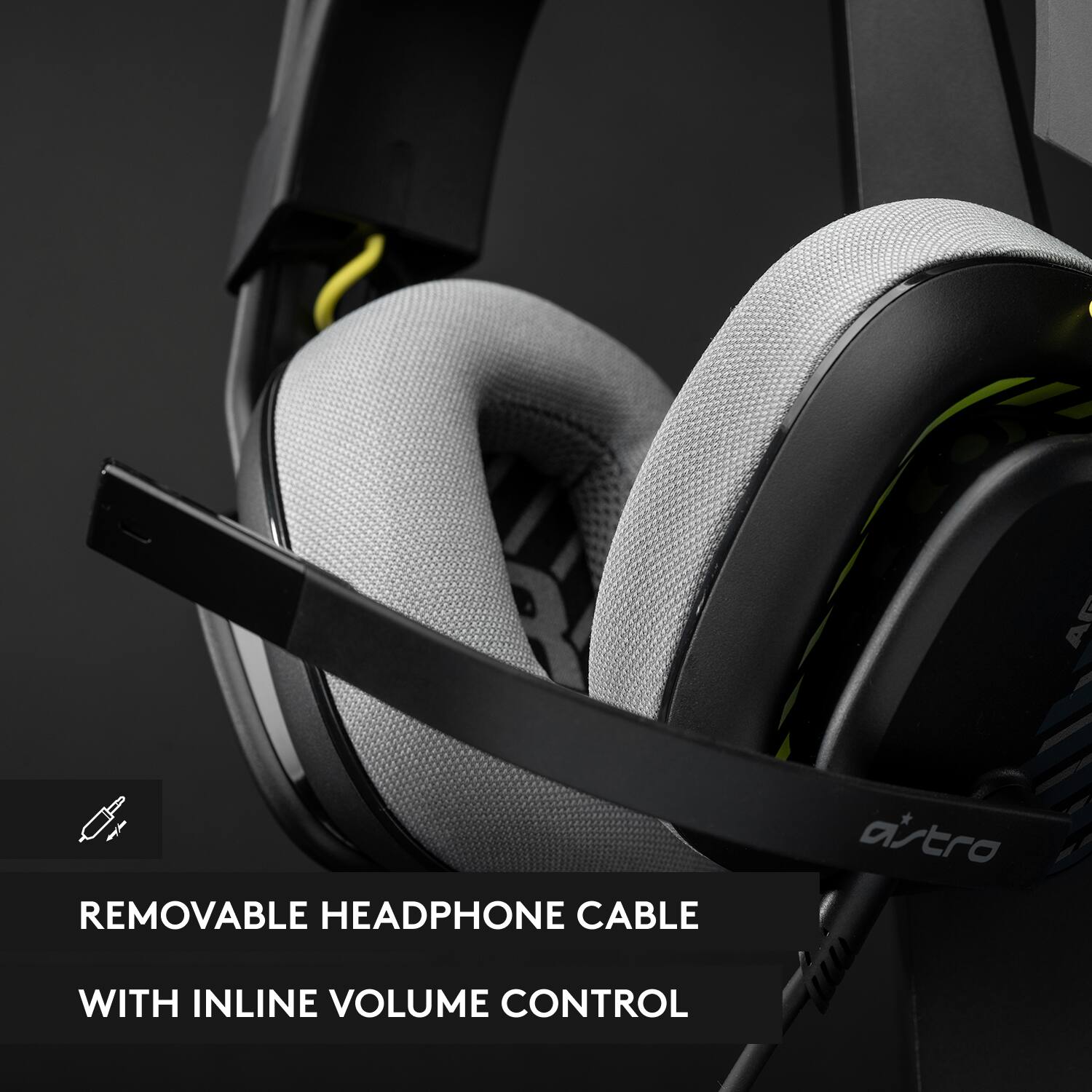 Removable Headphone Cable with Inline Volume Control