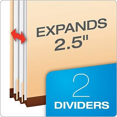 EXPANDS 2.5"  
2 DIVIDERS