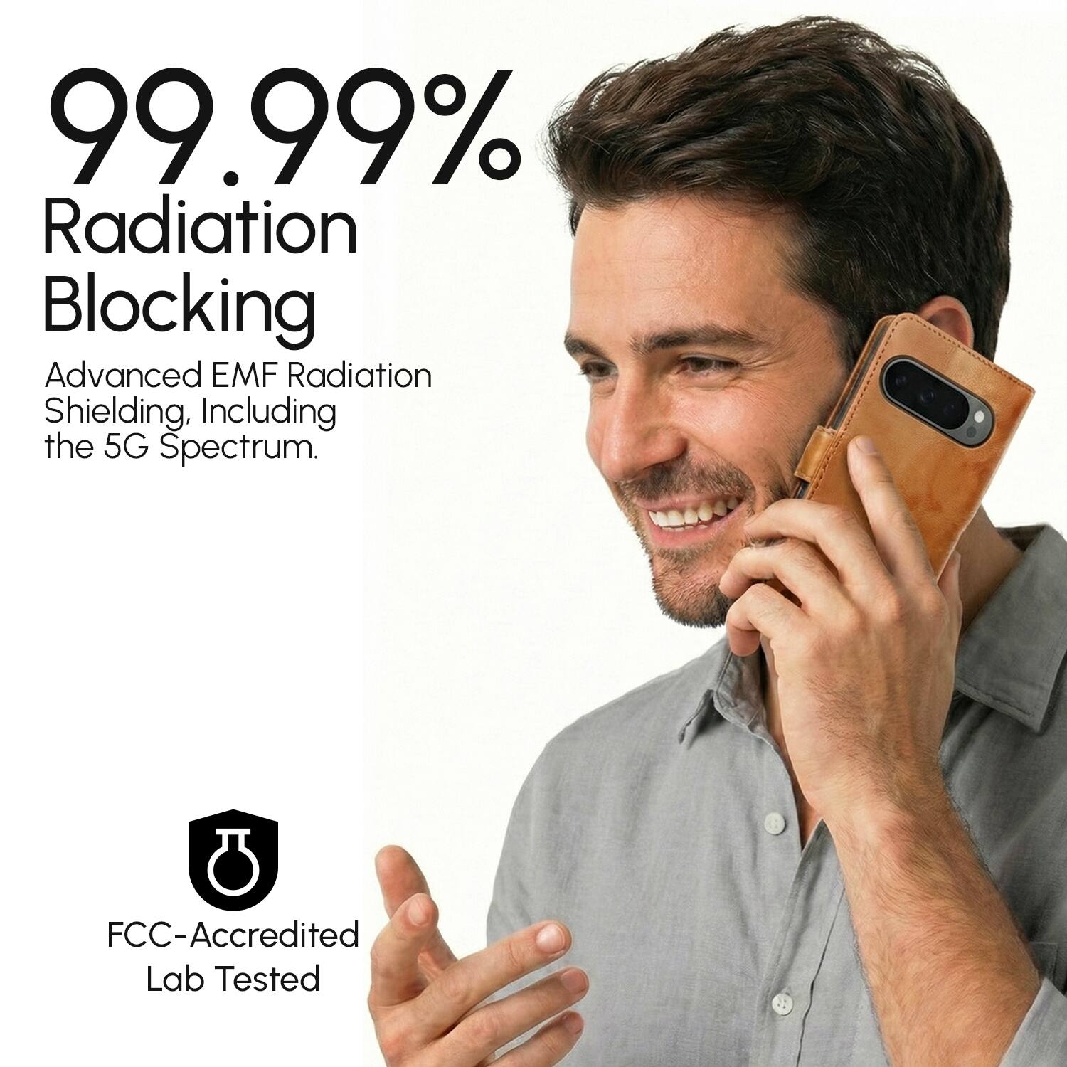 99.99% Radiation Blocking

Advanced EMF Radiation Shielding, Including the 5G Spectrum.

FCC-Accredited Lab Tested