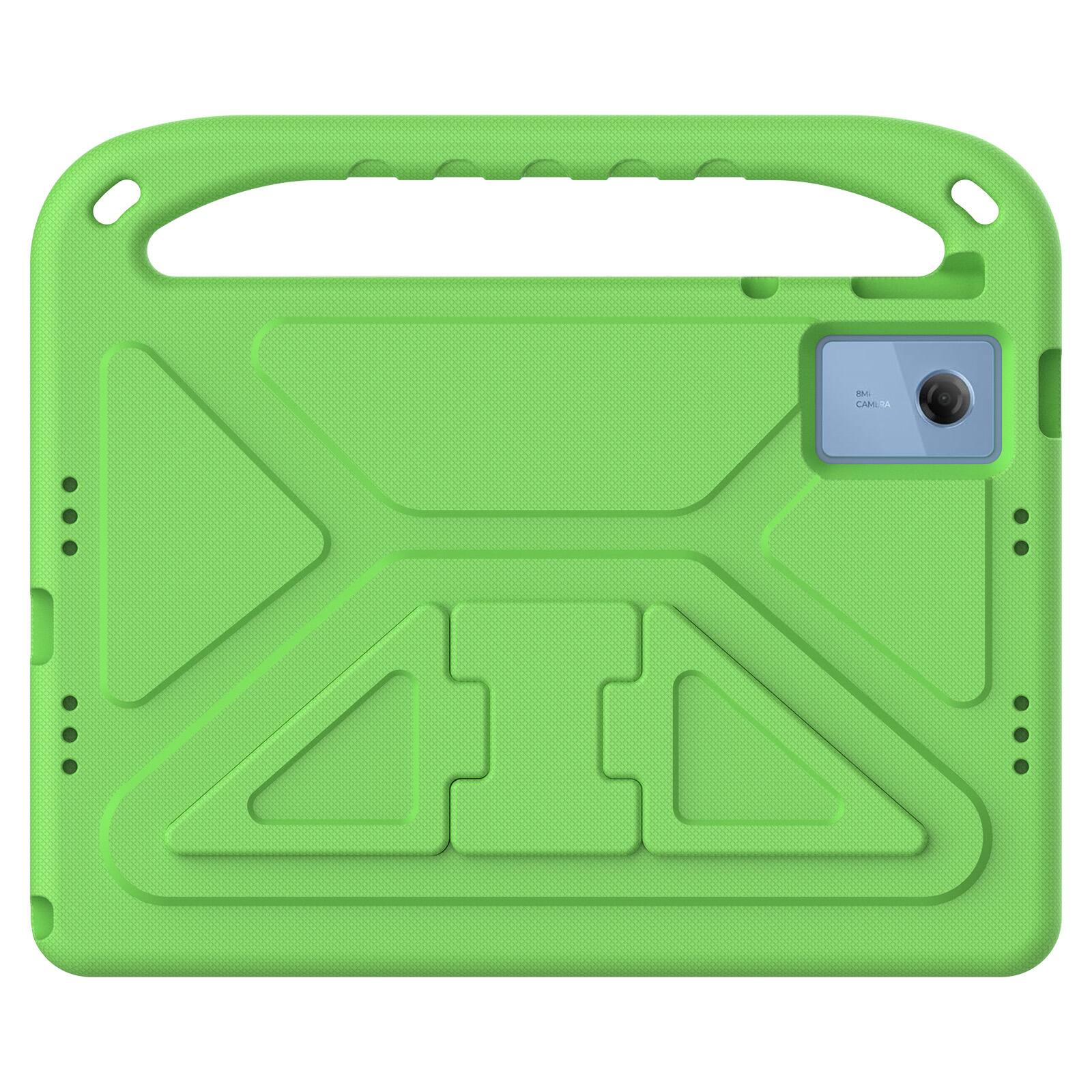 Left. UUCOVER - Lightweight EVA Kids Case for Lenovo Idea Tab 11 inch (TB336) 2025/ K11 Gen 2 Shockproof Handle Stand Anti-Slip Cover - Green.
