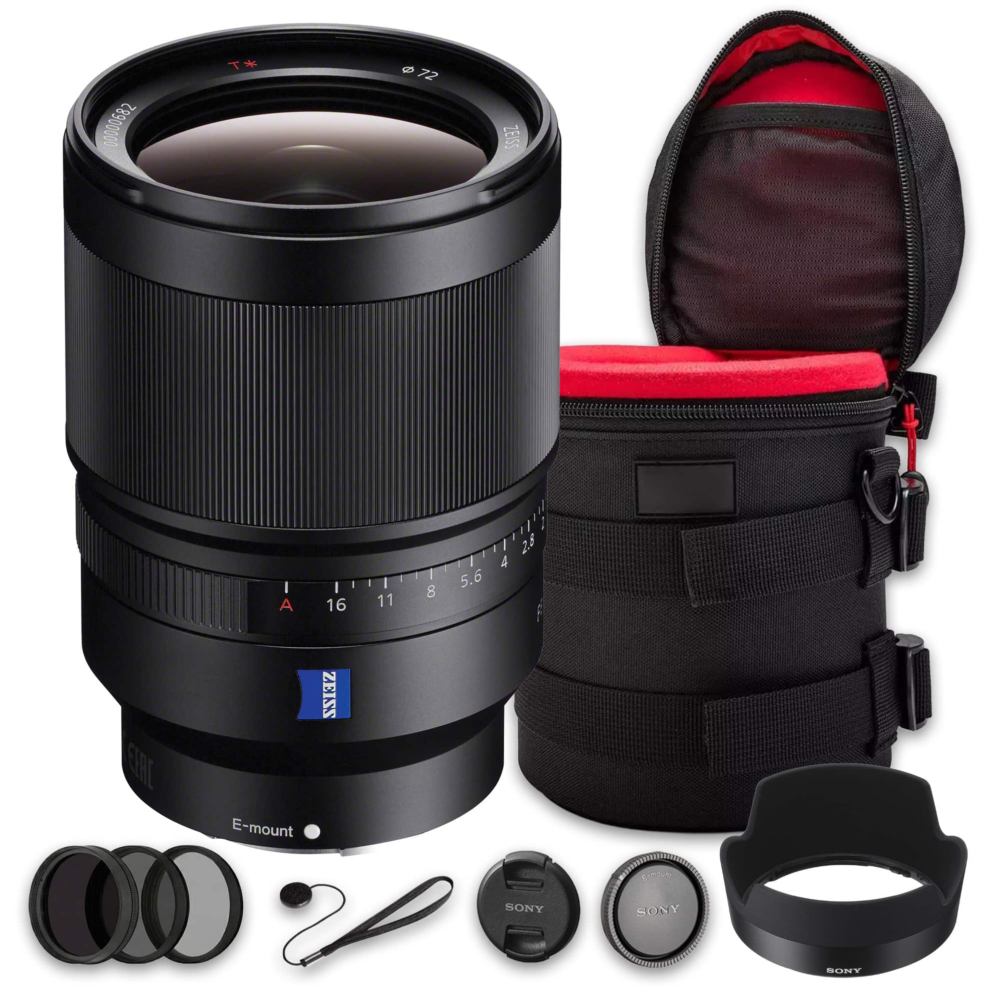 00000682  
T*  
72  
ZEISS  
STARE  
I A E-mount  
16 ZEISS  
11  
8  
4 2.8 5.6  
ENTOUR  
SONY  
SONY  
SONY