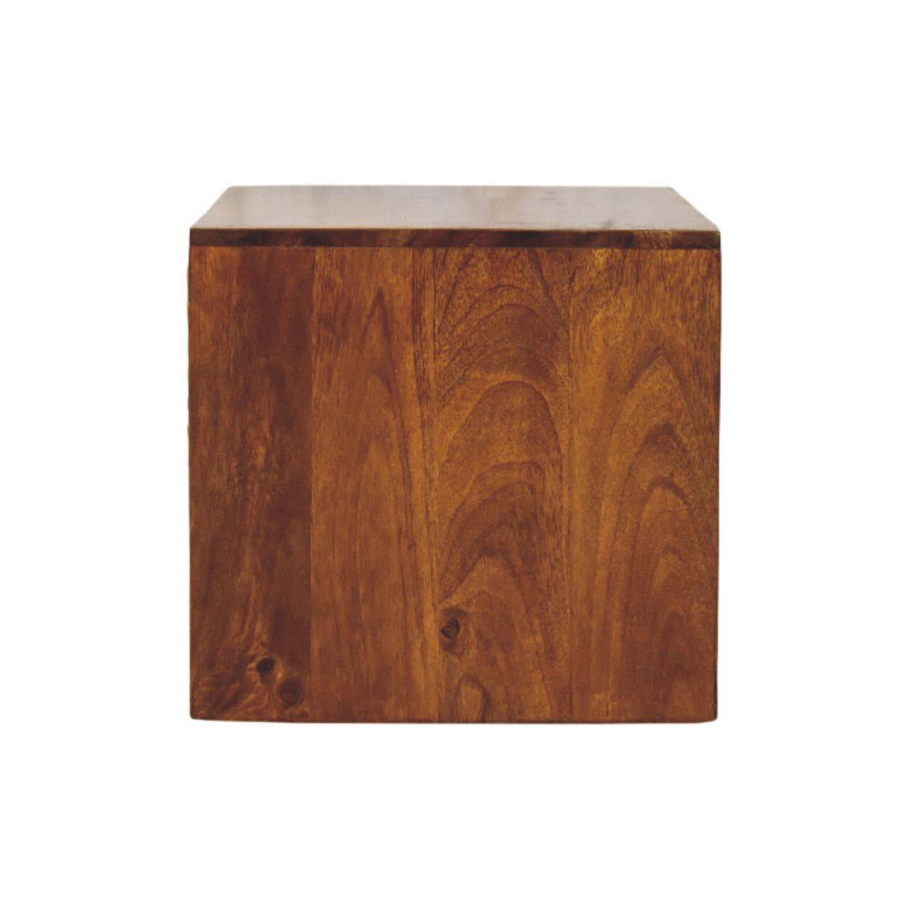 Alt View 4. Artisan Furniture - Artisan Furniture Solid Wood Sunburst Wall-Mounted Bedside, 1 Drawer, 1 Open Shelf, Brown And Gold - Brown and Gold.