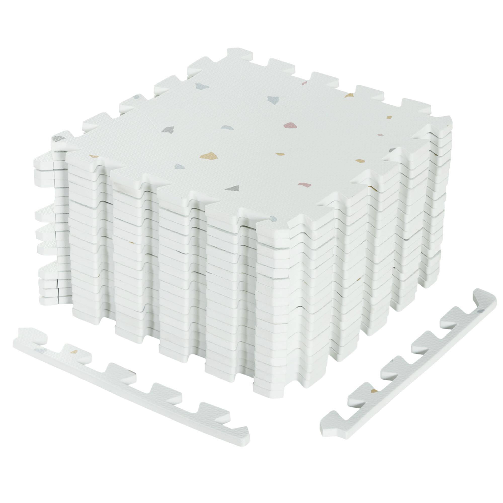 Front. Boyel Living - EVA Interlocking Foam Floor Tiles for Floor and Joint Protection-Light Gray - Light Gray.