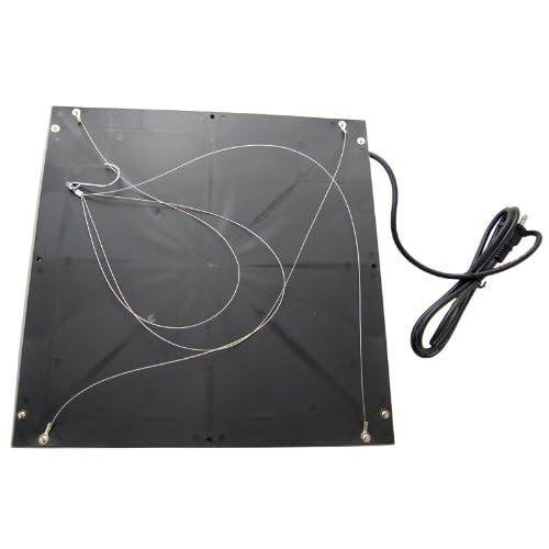 Alt View 4. HQRP - Dual Spectrum 225-LED Hydroponic Grow Light Panel 14 W Indoor Plant Lamp 12 in Square.