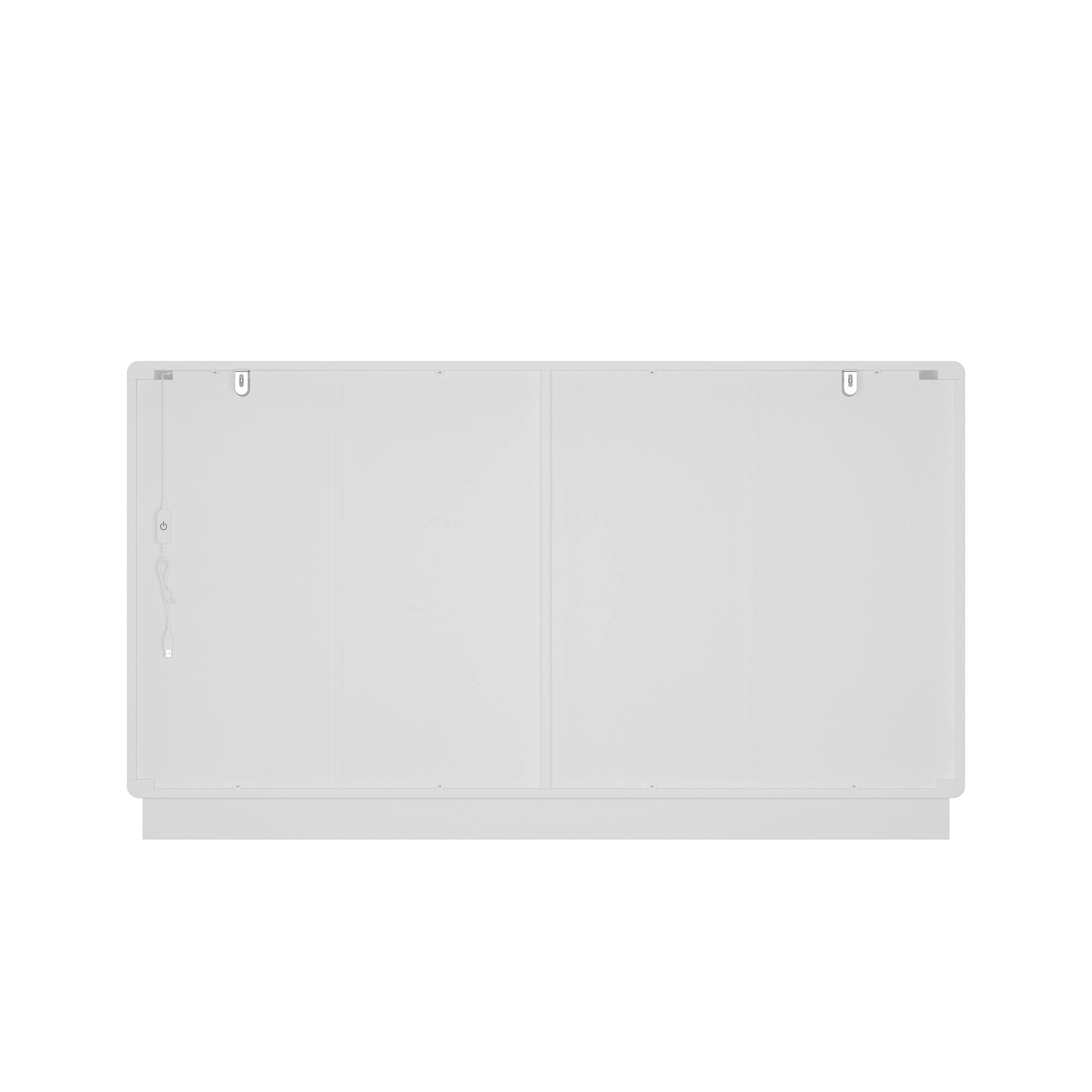 Back. FUFU & GAGA - FUFU&GAGA Vanity Storage Cabinet Glam Organizer with LED Lights Dresser - White.