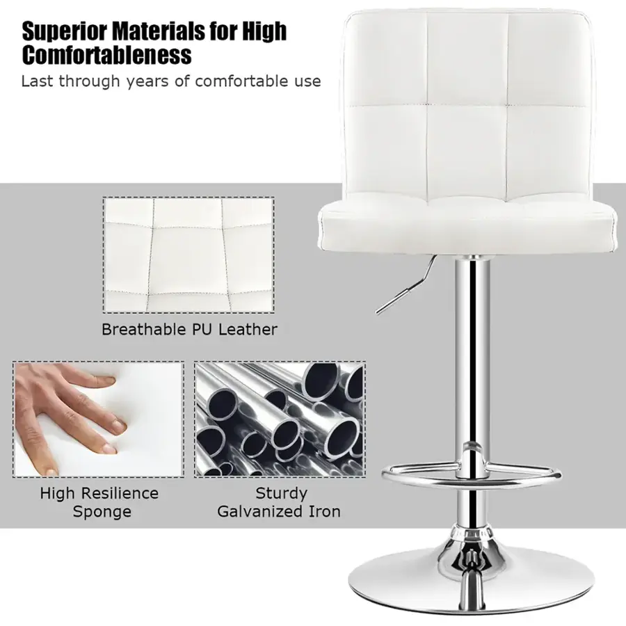 Superior Materials for High Comfortableness: Last through years of comfortable use. Breathable PU Leather, High Resilience Sponge, Sturdy Galvanized Iron.