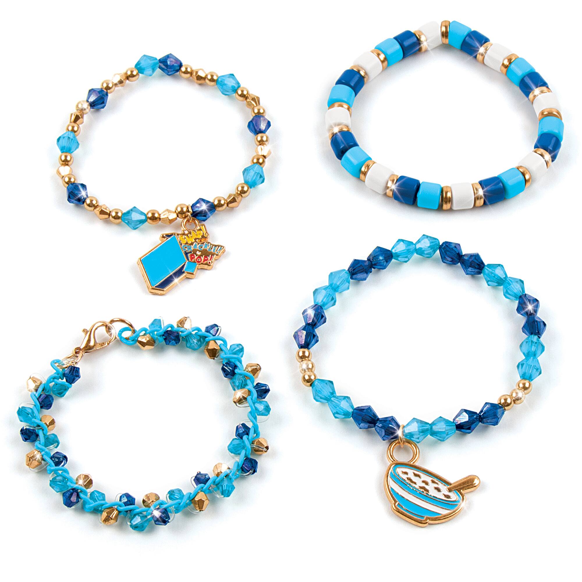Left. Make It Real - Kellogg's Cerealsly Cute - Rice Krispies - DIY Bracelet Kit, 178 Pieces.