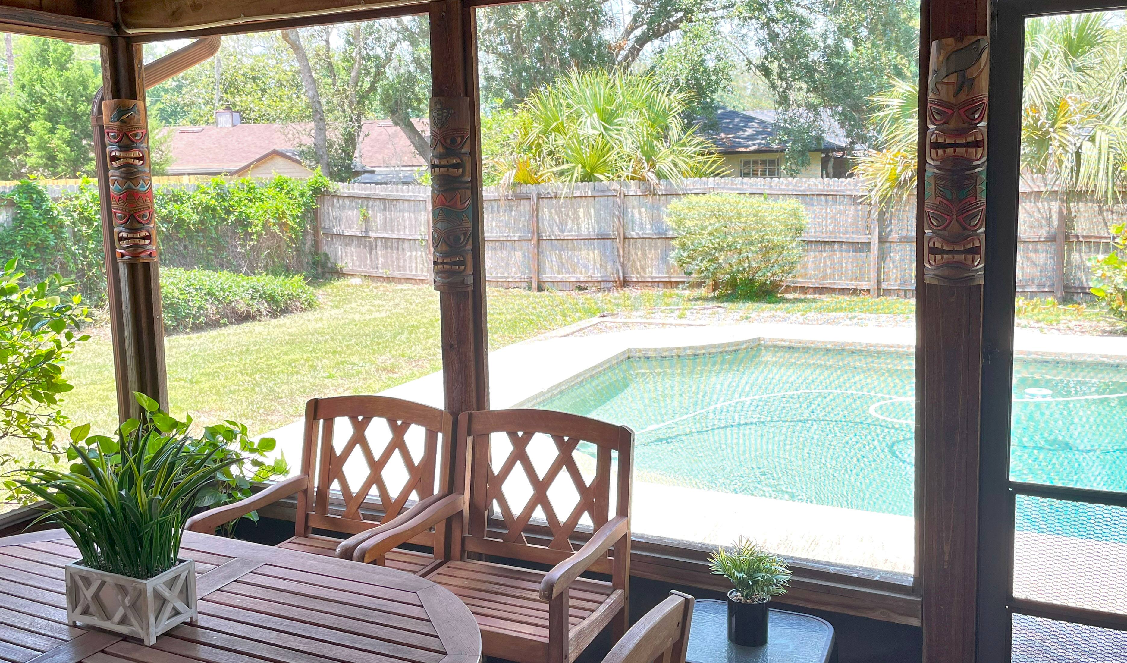 Alt View 3. Zeckos - Set of 3 Double Tiki Mask Ocean Totem Hand Carved Wall Decor Sculpture 24 Inch - Multicolored.