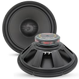 5 CORE - 15 Inch Woofer 500W Car Subwoofer 4Ohm Replacement Deep Sub w Poly Cone - Black
