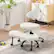 Alt View 6. KERDOM - Ergonomic Cross-Legged Office Chair with Wheels, Meditation & Kneeling Chair for Adult, PU Leather Wide Seat 360° Swivel - White.