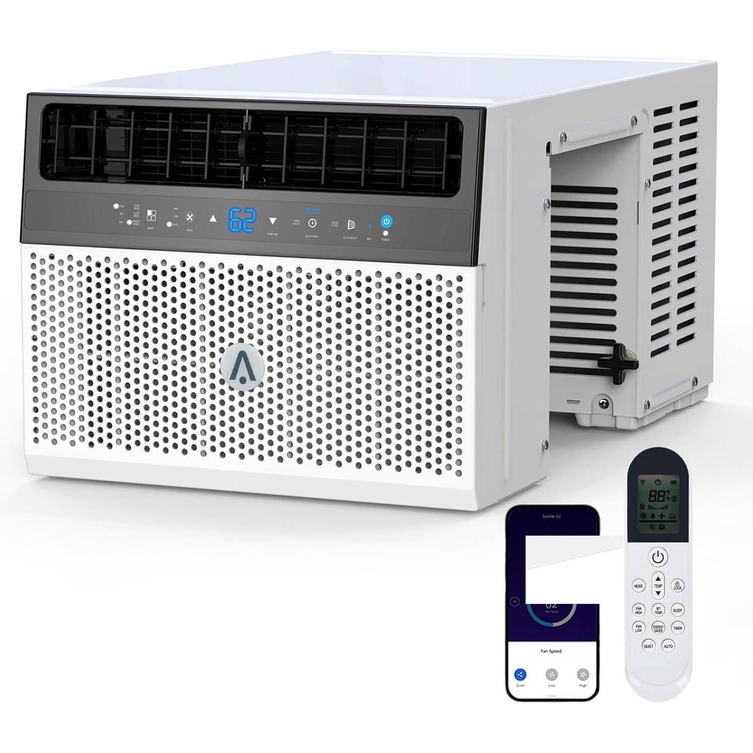 Front. Acekool - 6000 BTUs Window Air Conditioner Cools Up to 350 Sq. Ft. with Wi-Fi Enabled - White.