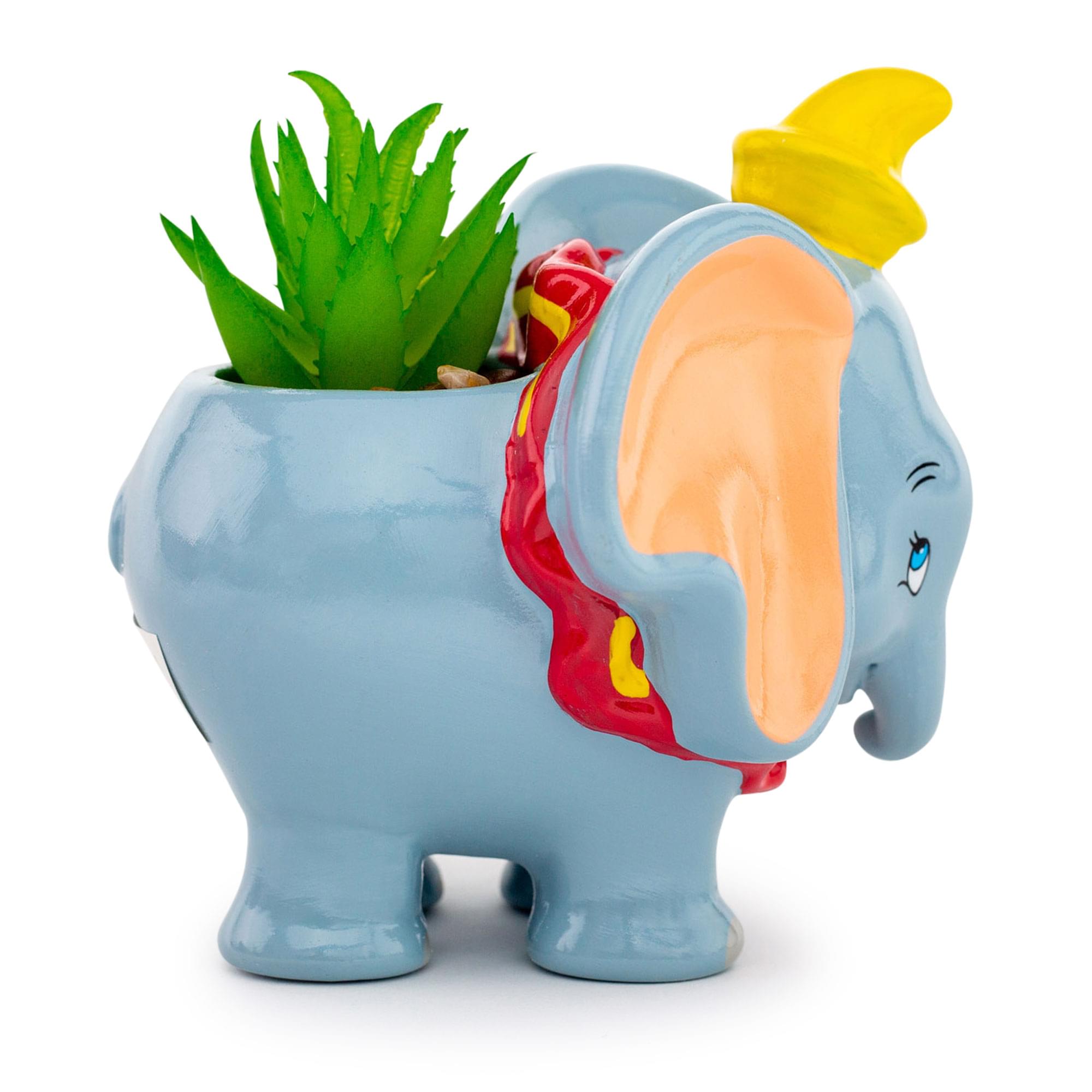 Alt View 10. Silver Buffalo - Disney Dumbo 4-Inch Mini Planter With Artificial Succulent - Grey.