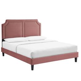 Modway - Novi Performance Velvet King Bed - Red