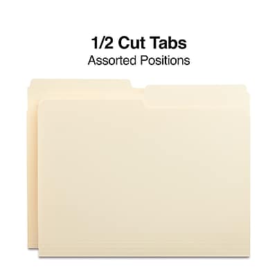 1/2 Cut Tabs  
Assorted Positions