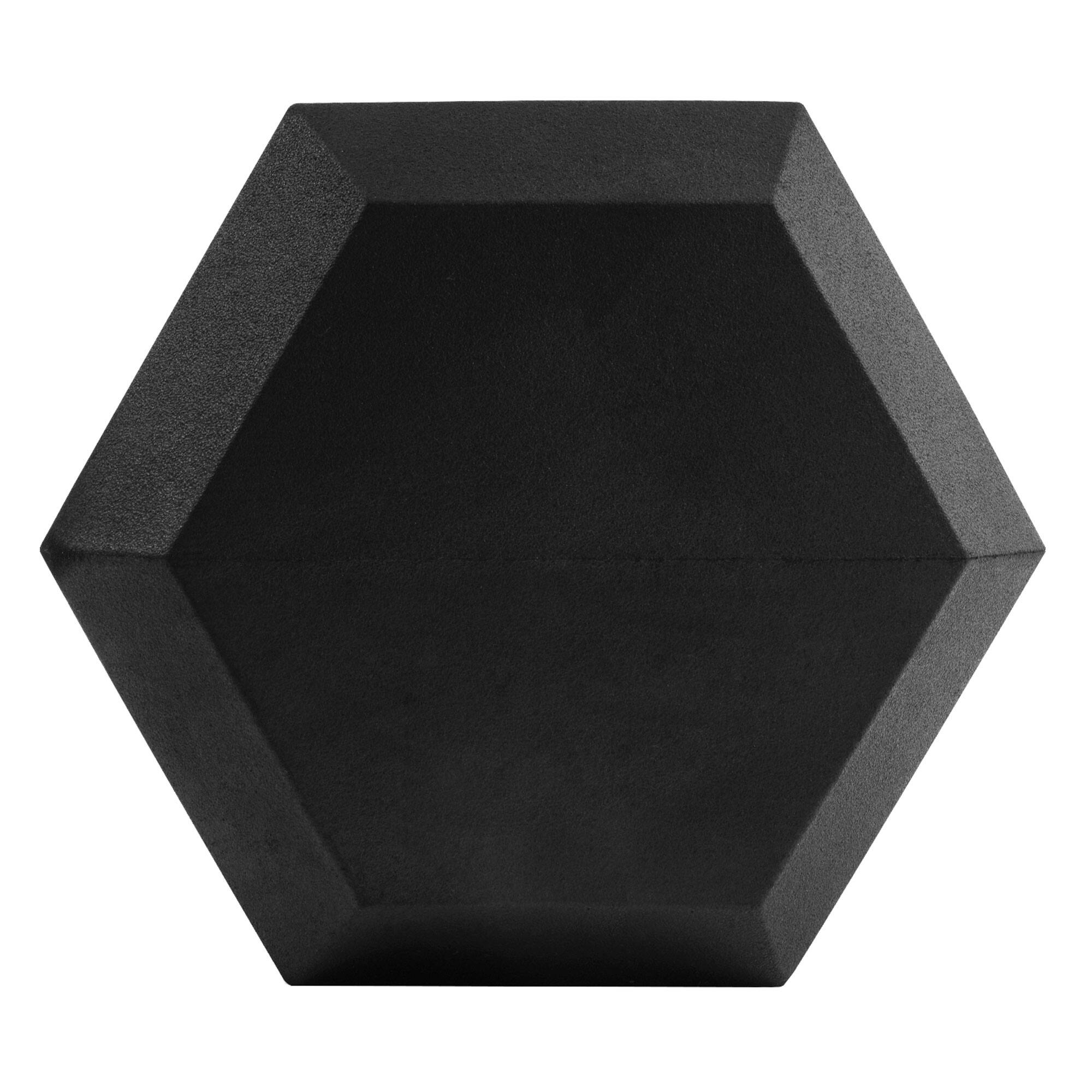 Alt View 4. Signature Fitness - Signature Fitness Hex Single Dumbbell Weight Training Workout Equipment, 100 lb - Black.