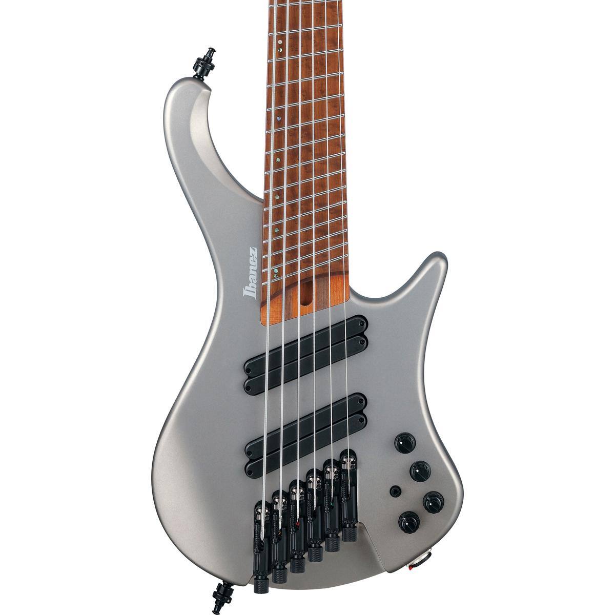 Alt View 3. Ibanez - Ibanez EHB1006MS EHB Ergonomic Headless Electric Bass Guitar, Metallic Gray Matte.