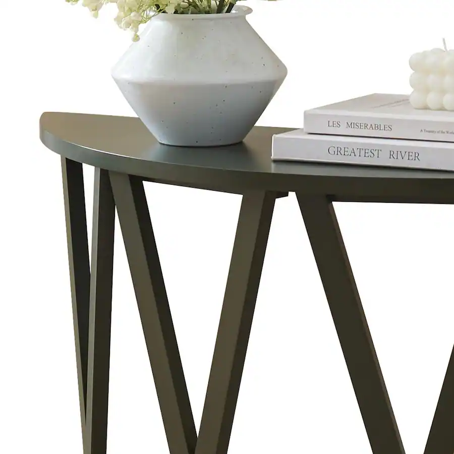 Kings Brand Furniture Vienna Console Table Semicircular Side Coffee ...