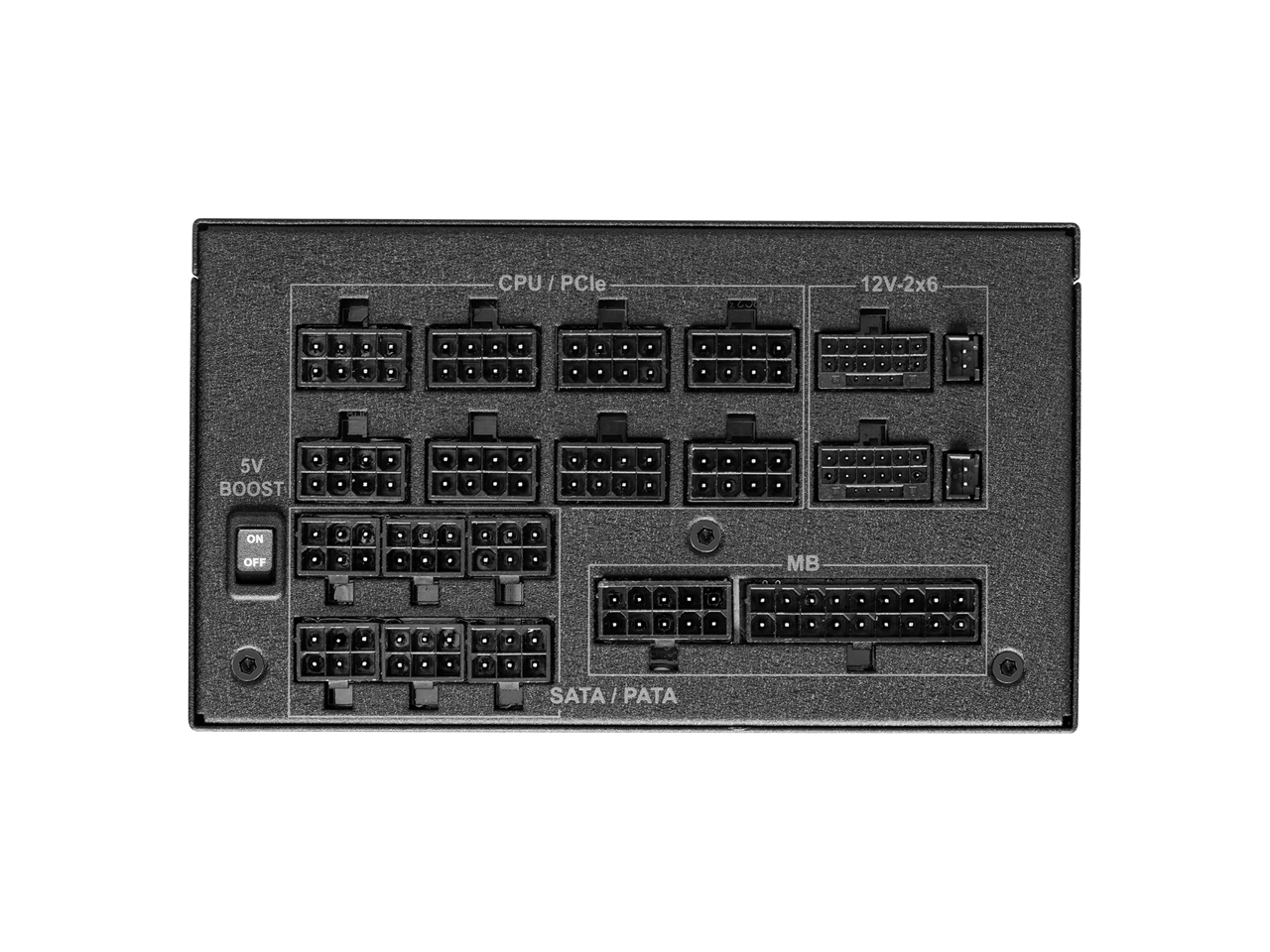 CPU / PCIe  
12V-2x6  
5V BOOST  
ON OFF  
MB  
SATA / PATA