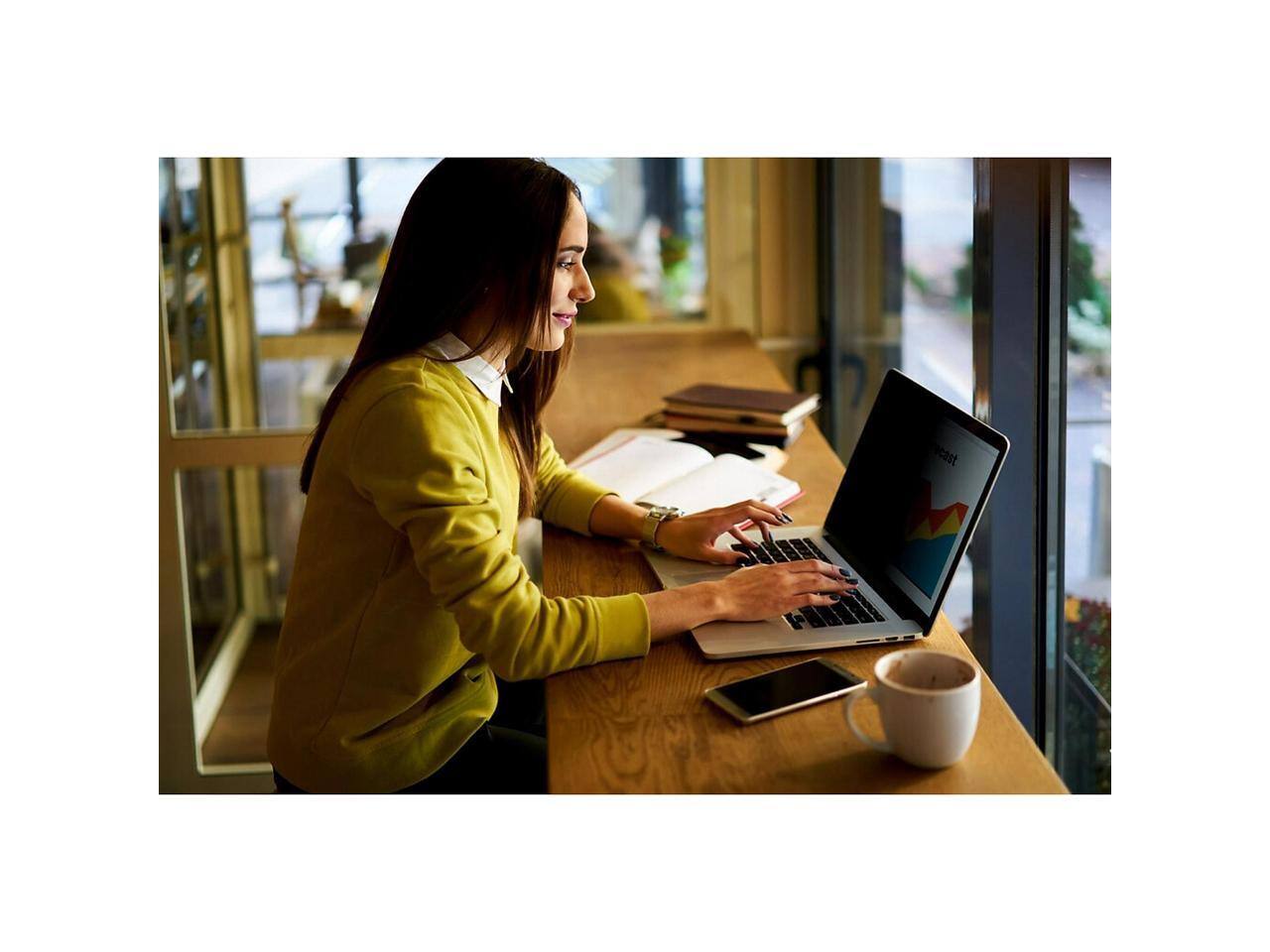 Alt View 7. 3M - 3M Privacy Filter for 14in Laptop, 16:10 - Scratch & Fingerprint Resistant, Anti-Glare - false.