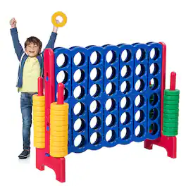 Costway - Jumbo 4-to-Score 4 in A Row Giant Game Set for Family - Blue