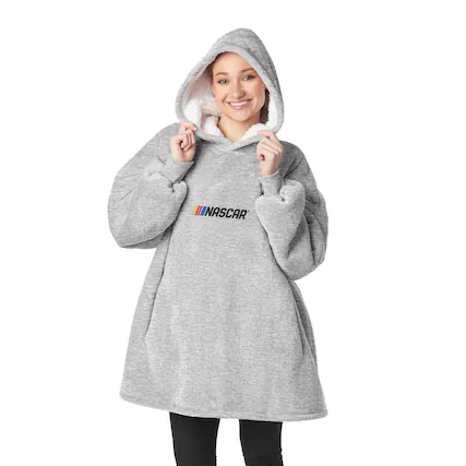 Front. Northwest - NASCAR Silk Touch Hoodler Blanket Hoodie - Heather Gray.