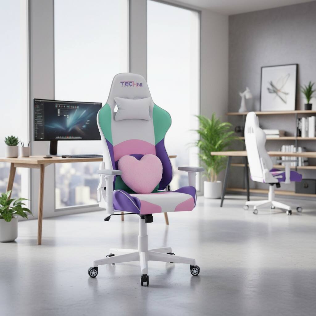 Alt View 6. Forest'nSky - Sport Office-PC Gaming Chair, Ergonomic High-Back Racing Style for Work & Play - Multi.