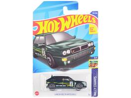 Lancia Delta Integrale #8 with Graphics "Rally Champs" Series Diecast Model Car by Hot Wheels - Green Metallic