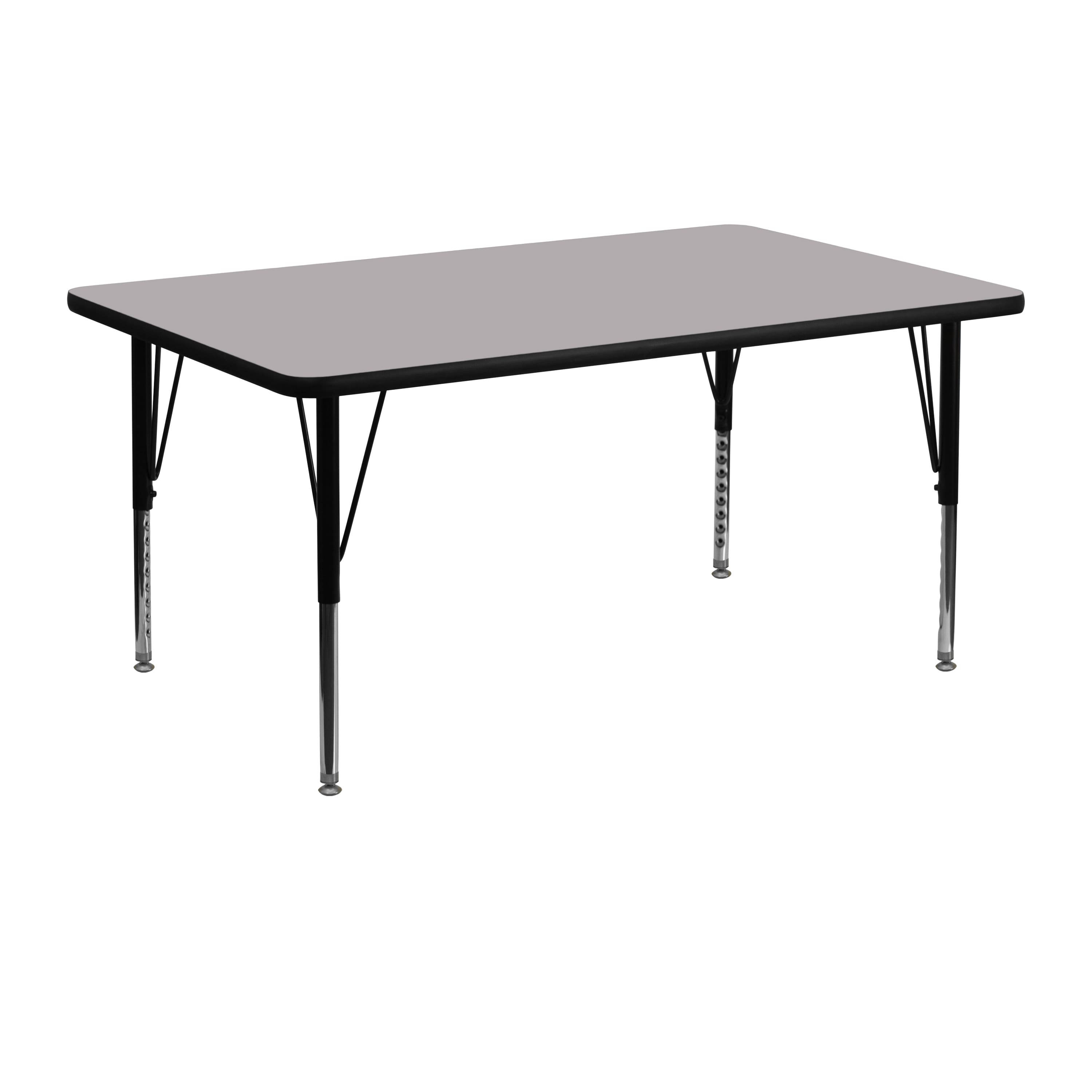 Emma + Oliver - 24x48 Rectangle Laminate Adjustable Preschool Activity Table - Gray price history on PriceWatchPro