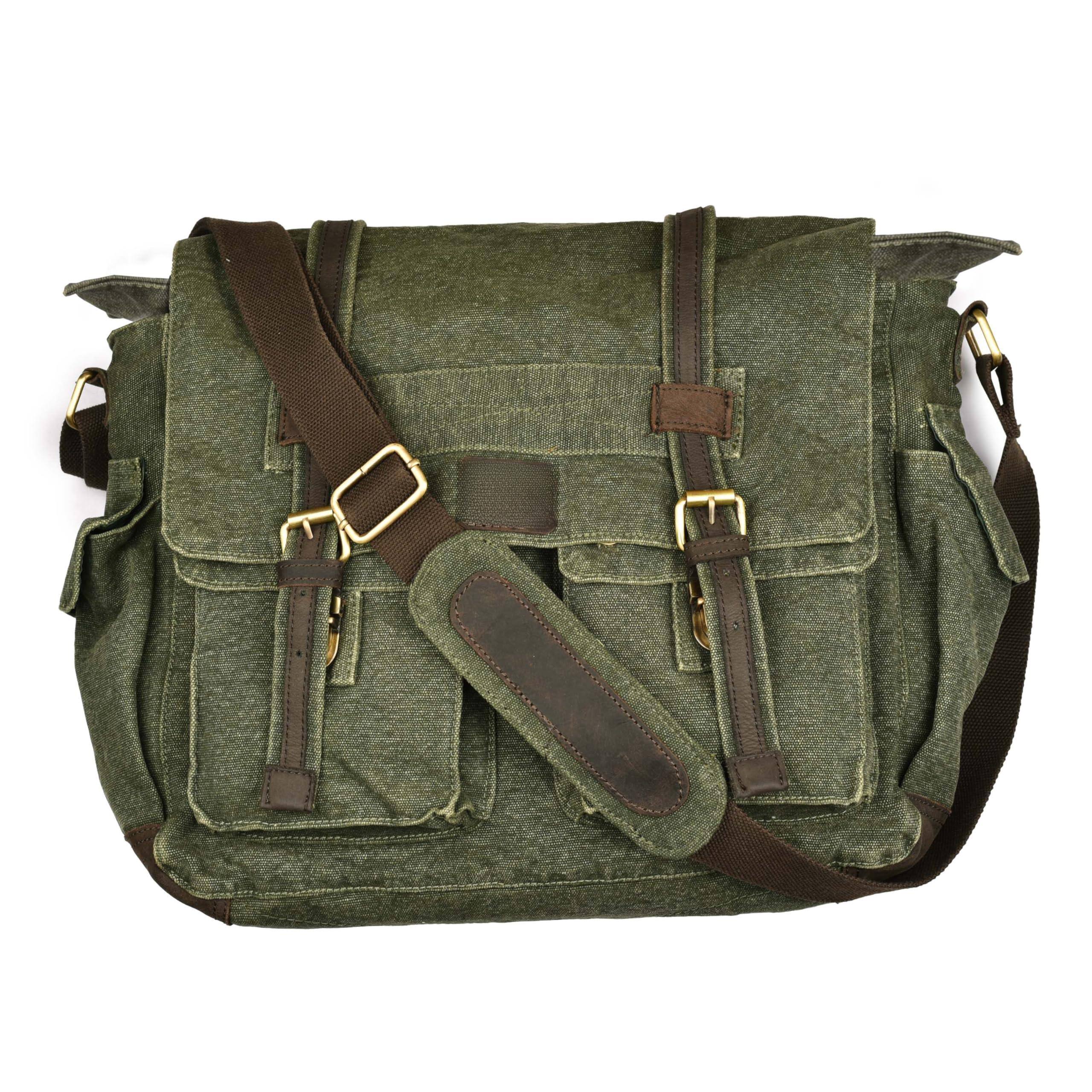 Alt View 2. Skar Audio - Canvas Messenger Shoulder Bag For Men & Women - Stylish Crossbody Satchel Office Travel Daily Use Durable - Blue.