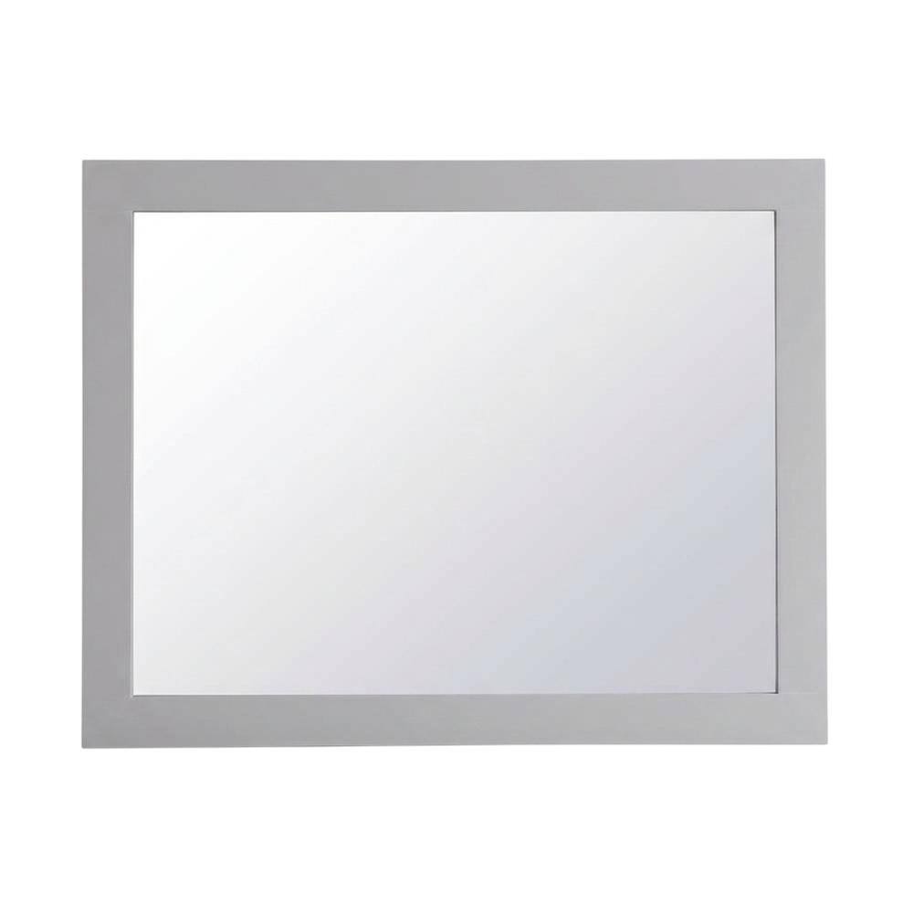 Front. Elegant Decor - Aqua rectangle vanity mirror 27 inch in Grey - Grey.