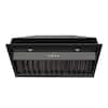 Front. Akicon - Akicon 36 inch Ducted 600-CFM Matte Black Range Hood Insert - Black.