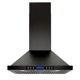 Onefly - 30 inches - Convertible - Wall Range Hood - Black Stainless Steel