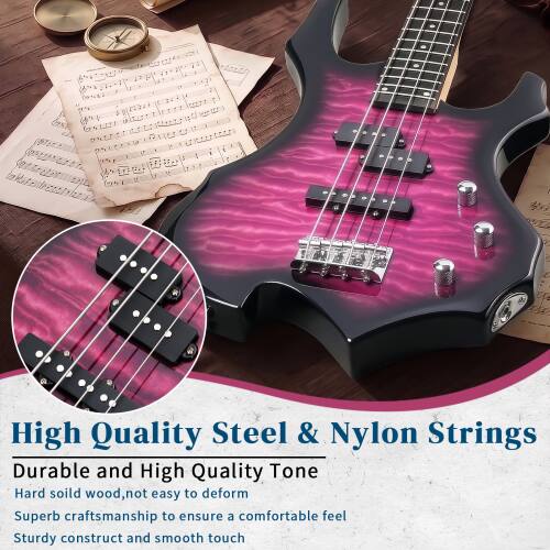 By XXXX

High Quality Steel & Nylon Strings
Durable and High Quality Tone
Hard solid wood, not easy to deform
Superb craftsmanship to ensure a comfortable feel
Sturdy construct and smooth touch