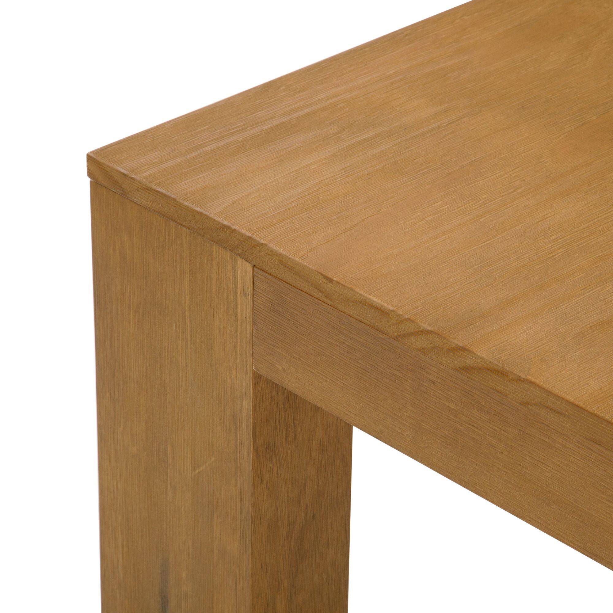 Alt View 2. Plank+Beam - Modern Rectangular Coffee Table (40in x 20in / 1020mm x 510mm), Pecan Wirebrush - Pecan Wirebrush.