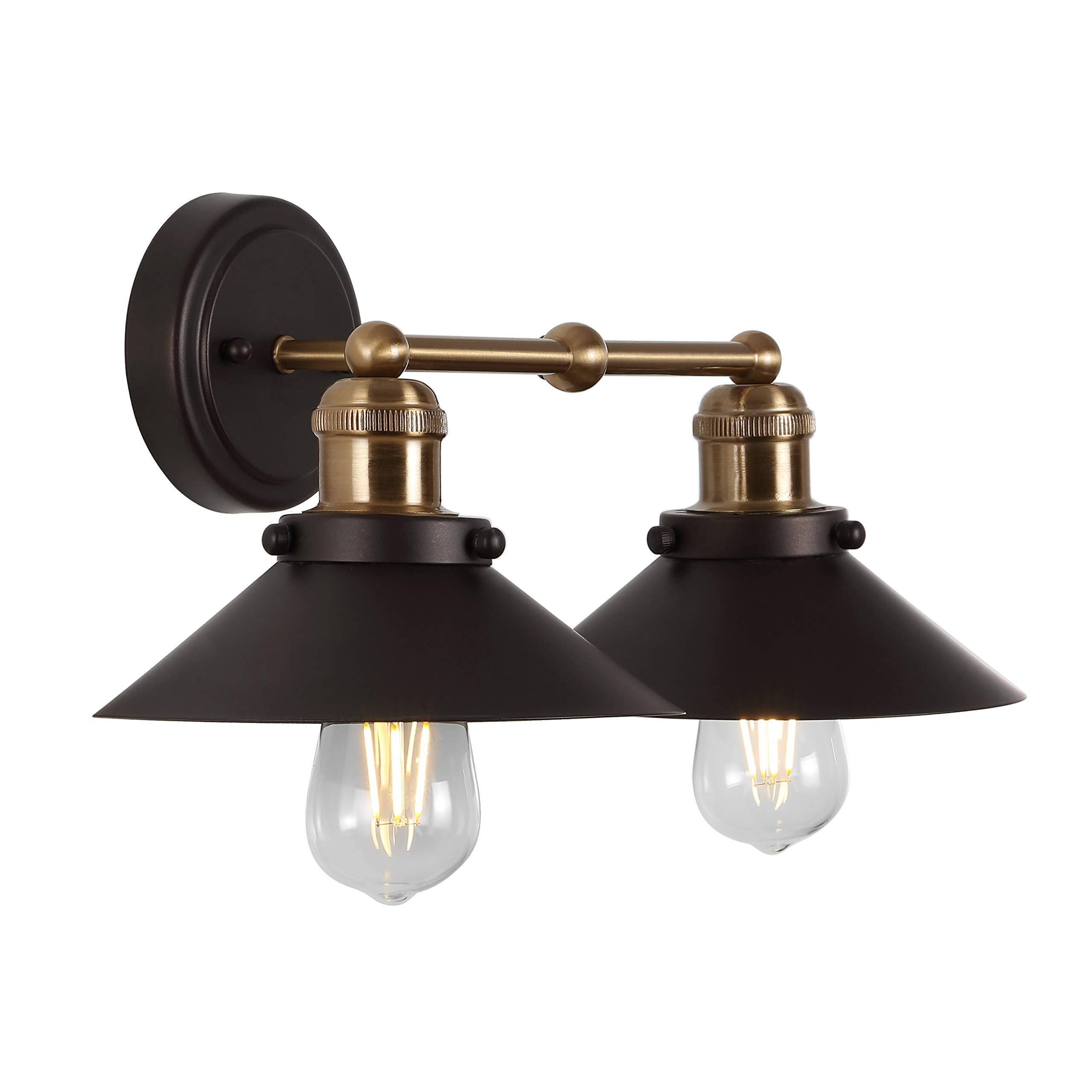 Dazzling Pops - Jyla July Metal Vanity Light Contemporary Transitional Living Room Dining Bedroom Bathroom Oil Rubbed Bronze - Oil Rubbed Bronze/Brass Gold 2-Light