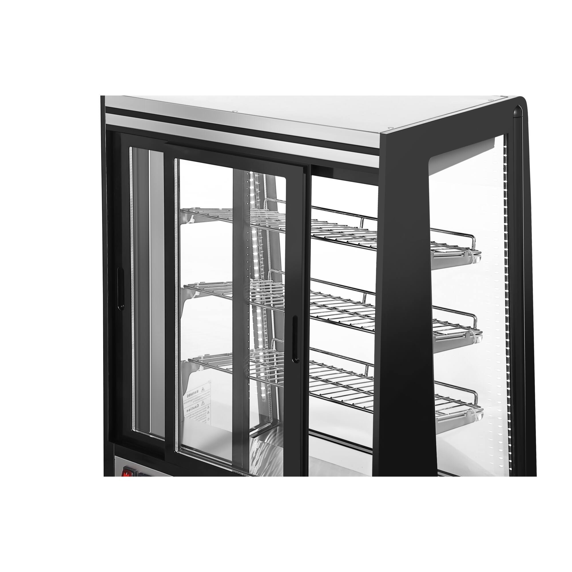Alt View 6. Koolmore - 24 in. 4 Tier Commercial Countertop Bakery Display Refrigerator (CDC-49-SS) - black.