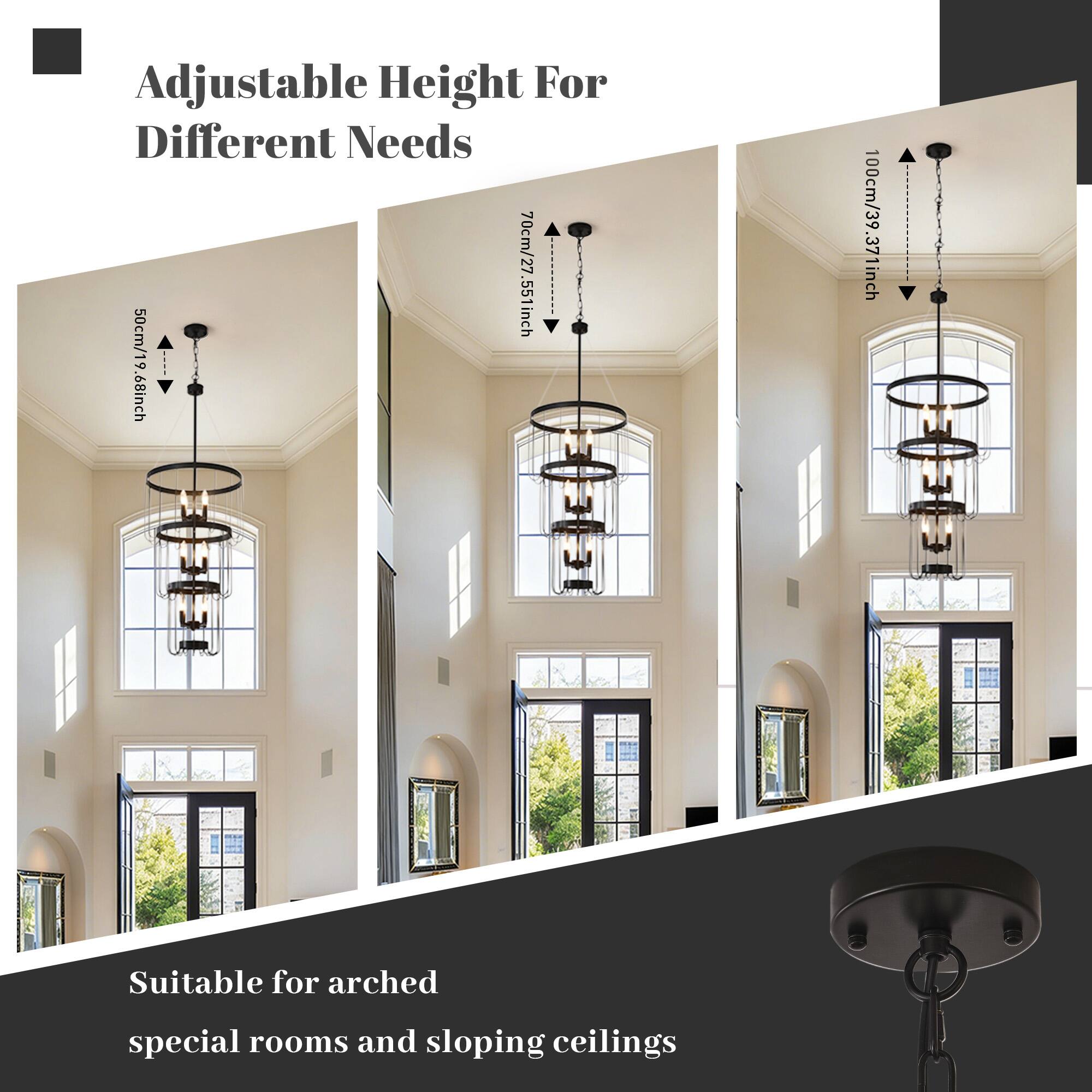 Adjustable Height For Different Needs

70cm/27.551inch  
50cm/19.68inch  
100cm/39.371inch

Suitable for arched special rooms and sloping ceilings
