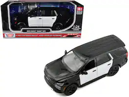 Motormax - 2025 Chevrolet Tahoe PPV "Custom Builder's Kit - Law Enforcement and Public Service" Series 1/24 - Black and White
