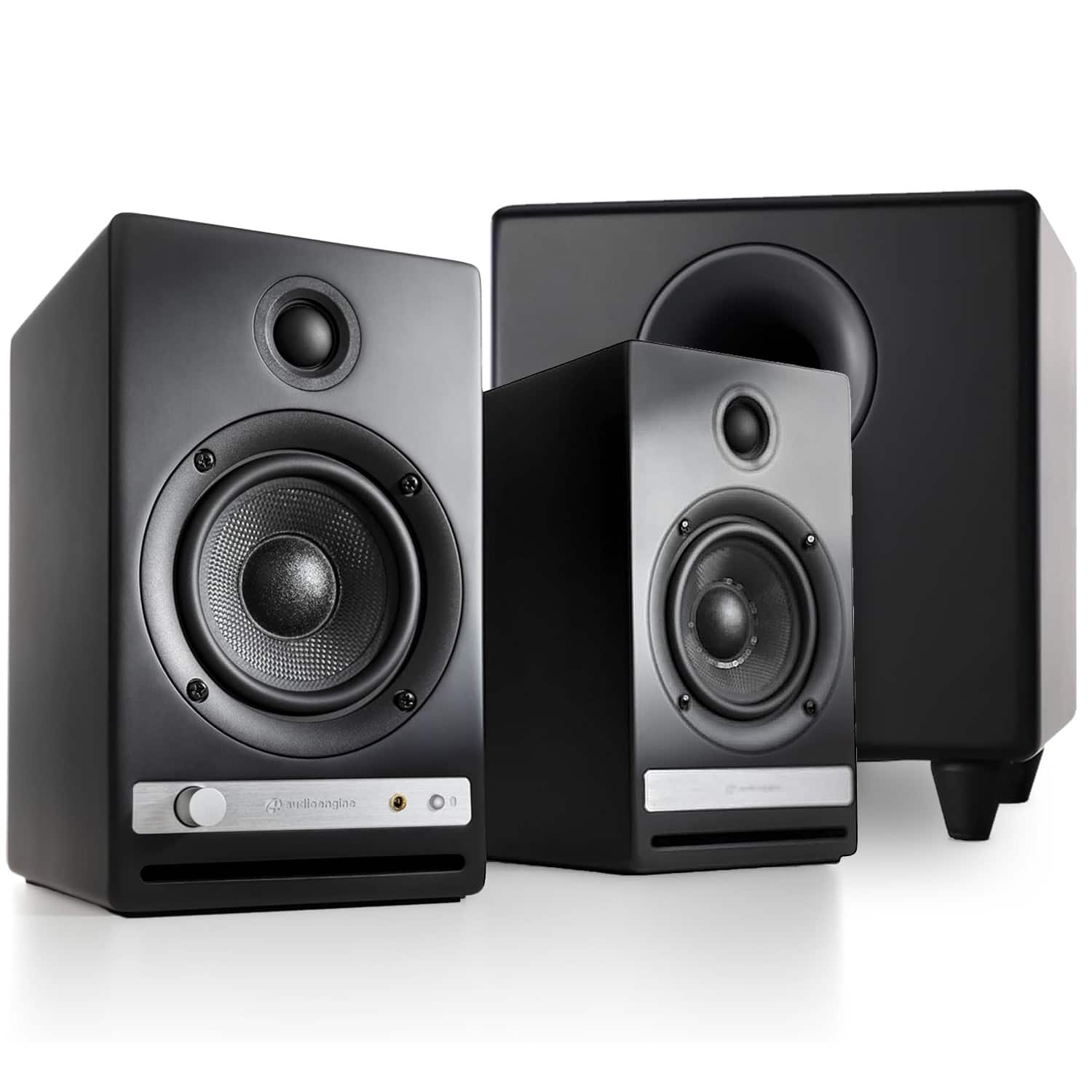 Audioengine - HD4 Next Gen Home Music System & S8 Powered Subwoofer - Black