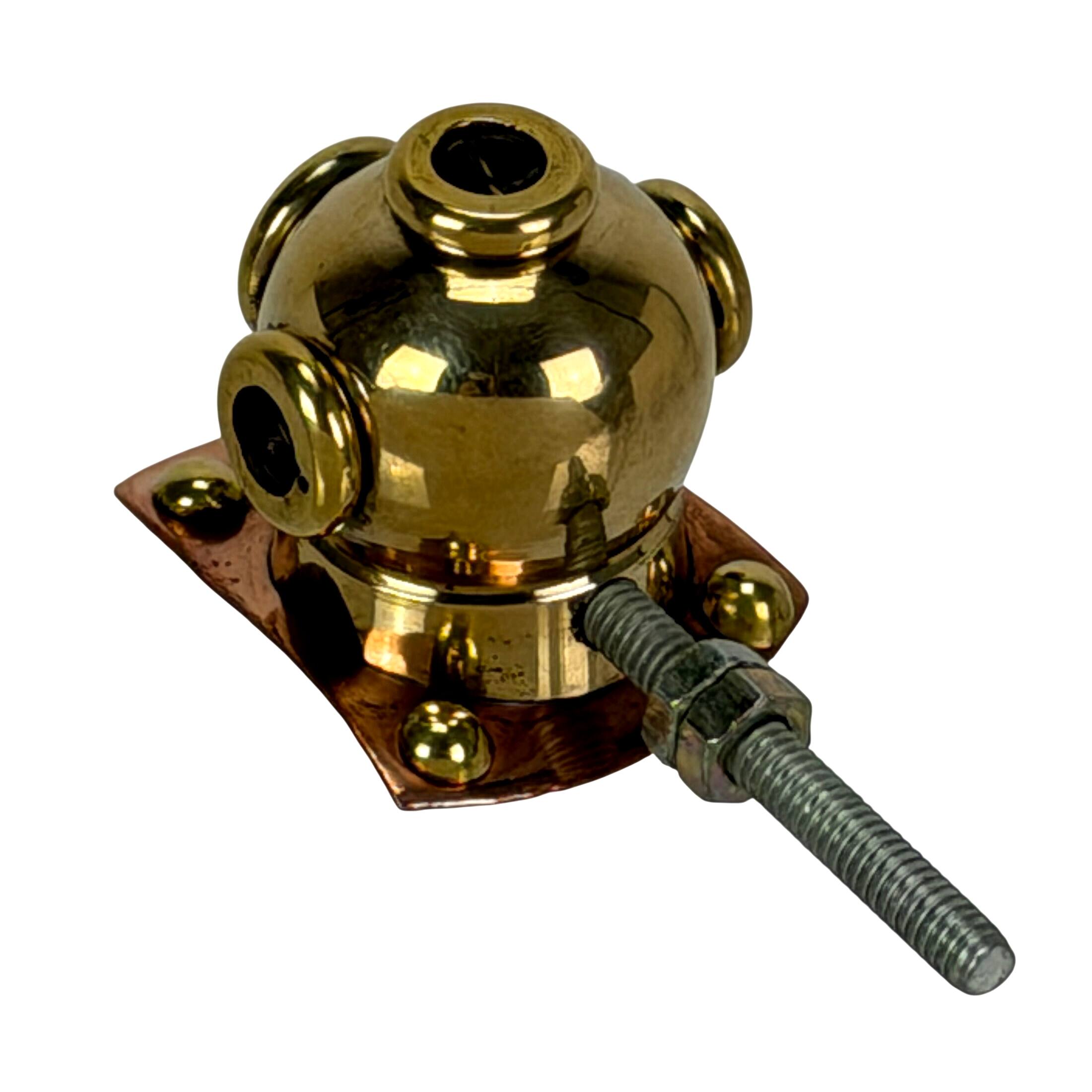 Alt View 2. Things2Die4 - Set of 4 Brass Diver Helmet Drawer Pulls Nautical Cabinet Knobs 1.25 In - Brass.