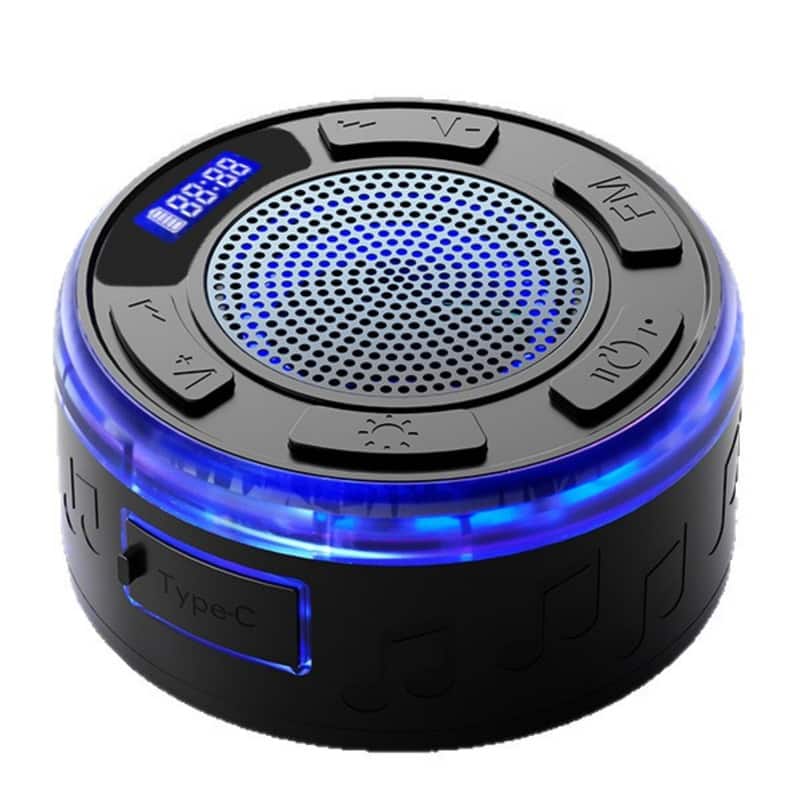 SKRAN - Waterproof Shower Speaker with LED Display, Waterproof, 360° Clear & Balanced Sound, for Bathroom, Pool, Beach & Outdoor