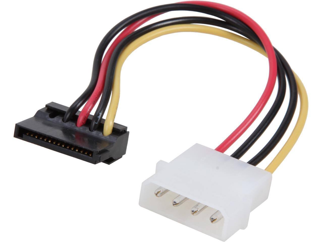 Front. StarTech.com - StarTech.com SATAPOWADPL 6 in. 4 Pin Molex to Left Angle SATA Power Cable Adapter.