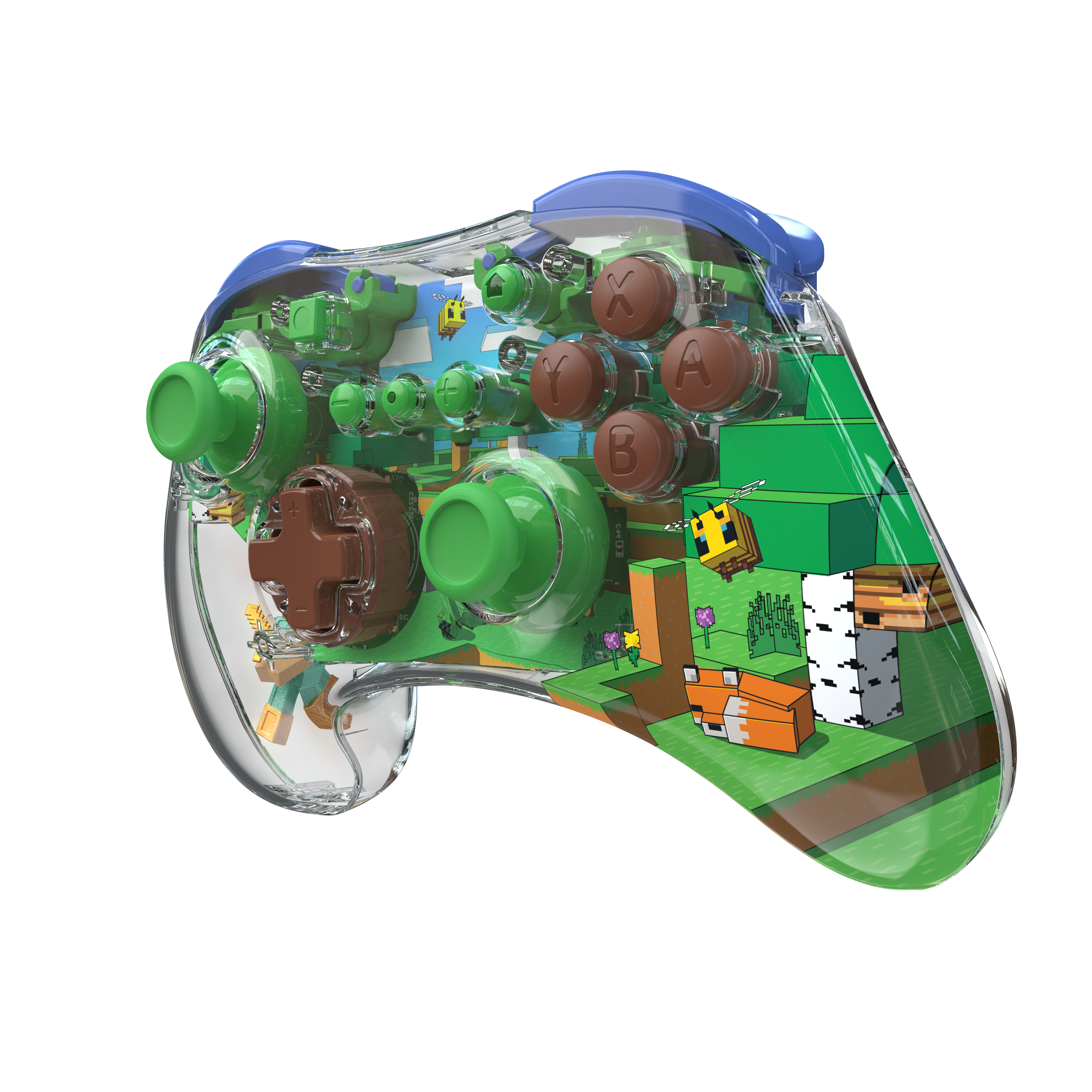 Angle. Performance Designed Prod - REALMz™ Wireless Controller: Minecraft Forest Biome - Nintendo Switch™ - Multicolor.