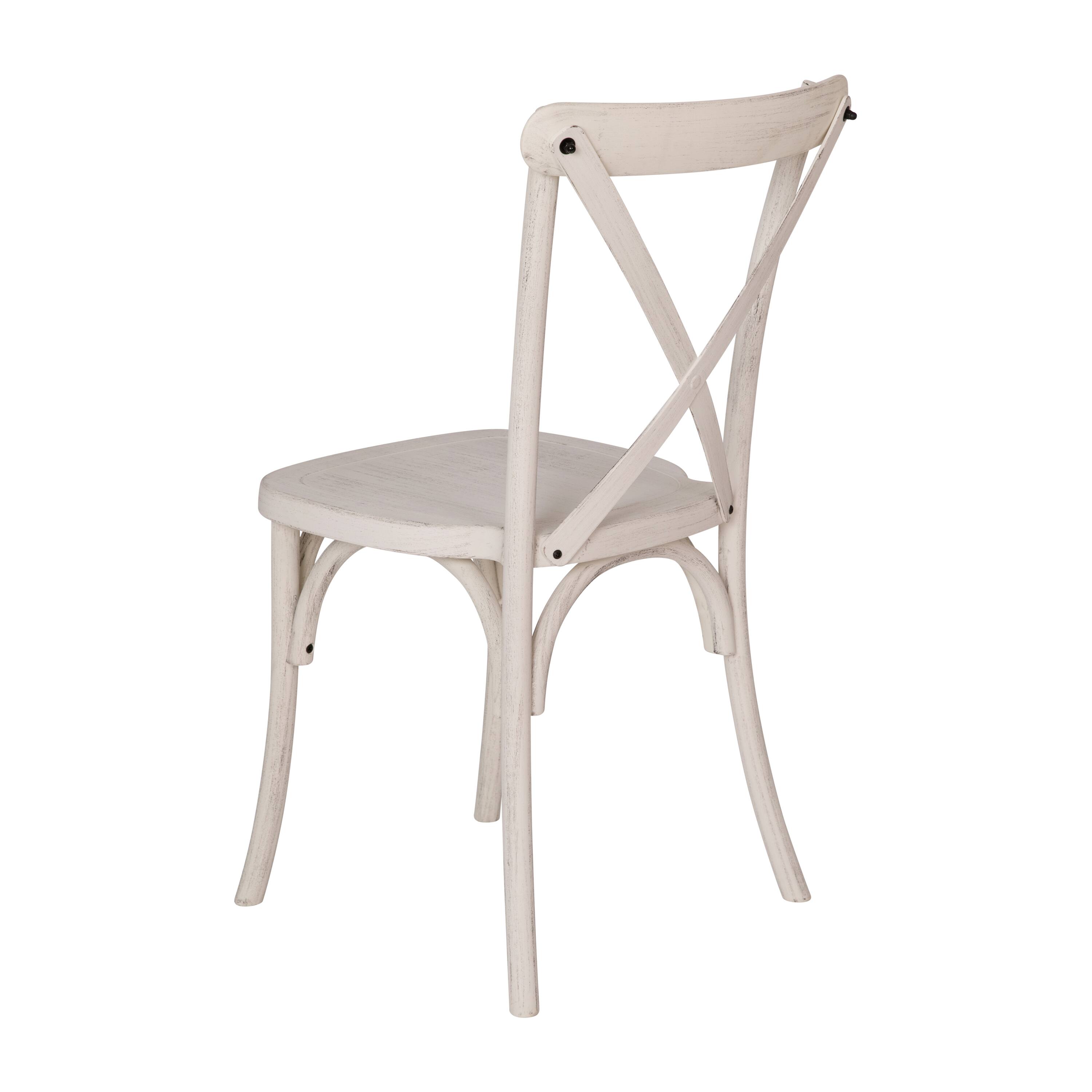 Alt View 5. Emma + Oliver - 2-pack Resin X-Back Chair - White.