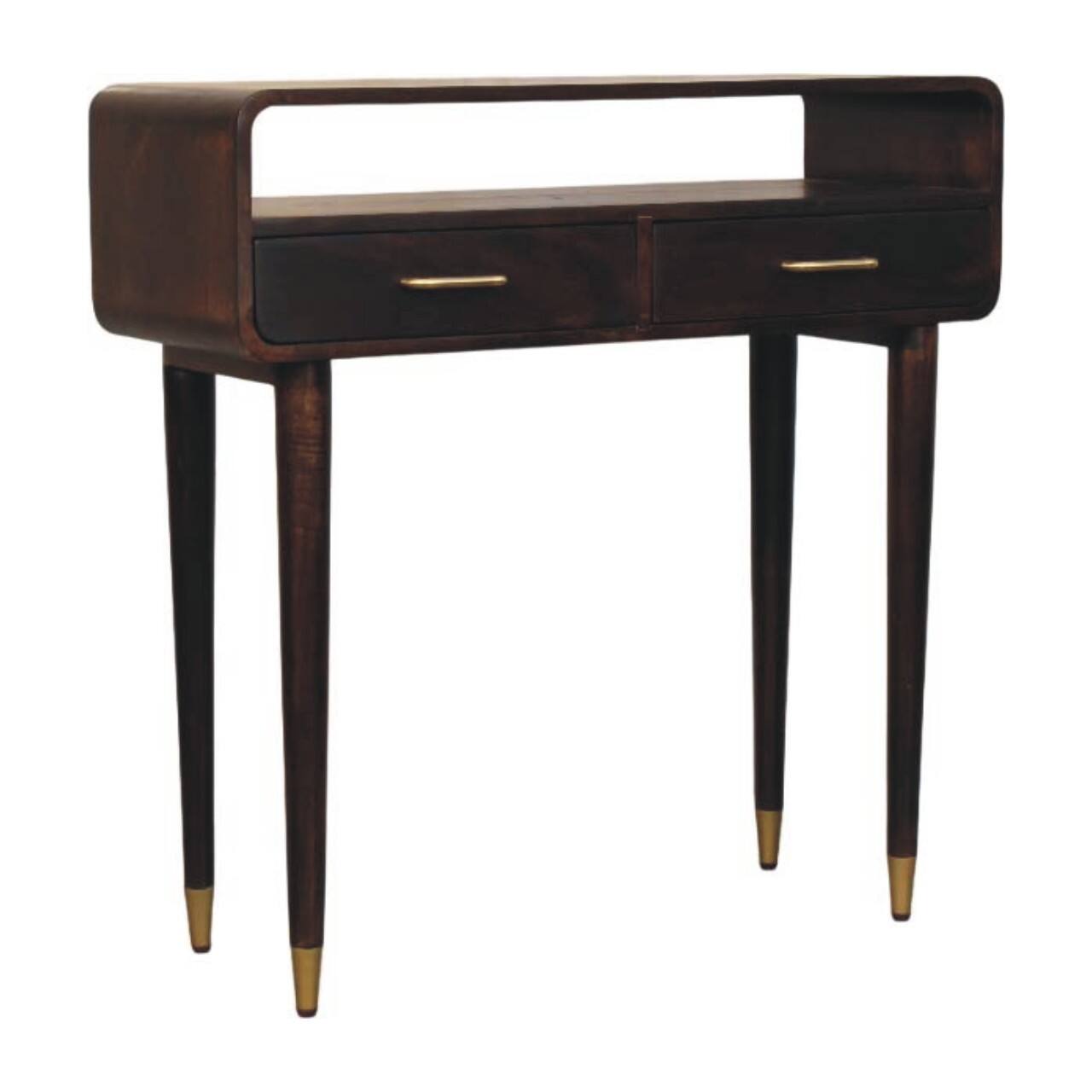 Left. Artisan Furniture - Artisan Furniture Solid Wood Apollo Loop Console Desk - Brown.