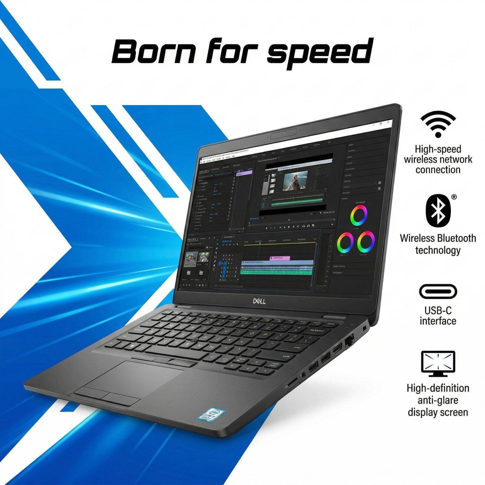 Born for speed

- High-speed wireless network connection
- Wireless Bluetooth technology
- USB-C interface
- High-definition anti-glare display screen