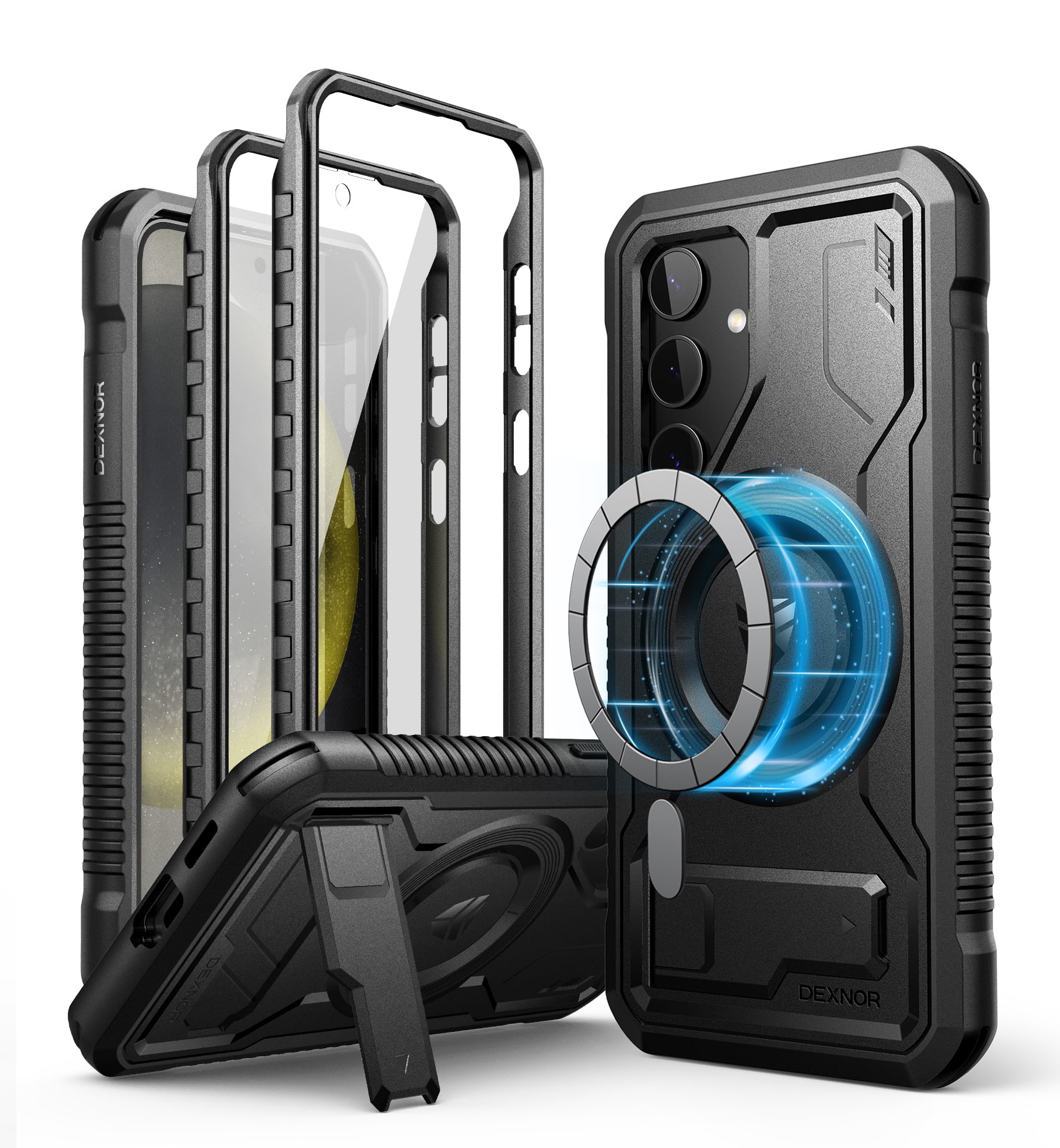 dexnor - Magnetic Bumper Case for Samsung Galaxy S24 Compatible with Magsafe, Rugged Shockproof Protection - Black price history on PriceWatchPro
