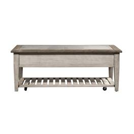 Liberty Furniture Industries - Rectangular Ceiling Tile Cocktail Table - White
